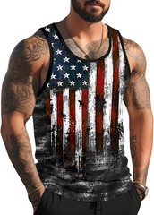 Mens Graphic Tank Tops Sleeveless Muscle Shirts Beach Palm Tree Hawaiian Gym Wor