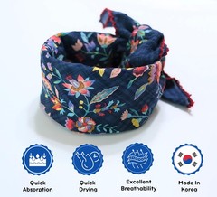 Soft Cotton Viscose Bamboo Floral Bandanas Hair Wrap Headband Scarf 21×21