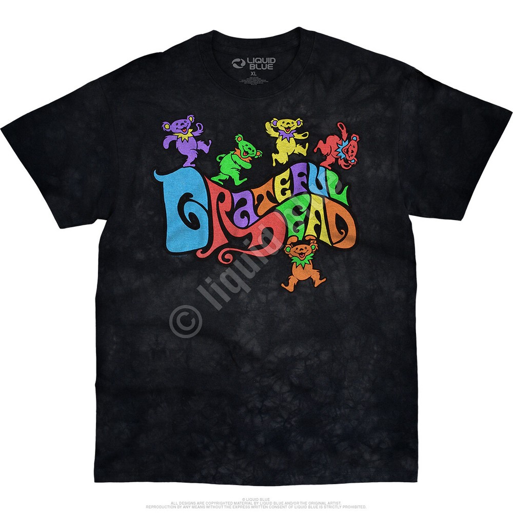 GRATEFUL DEAD-FLIPSIDE BEARS-Tie Dye T-SHIRT M, L, XL,XXL-Garcia,Lesh.Wier,Hart