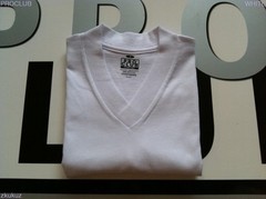 1 NEW PROCLUB V-NECK T-SHIRT COMFORT WHITE BLANK PLAIN TEE PRO CLUB S-3XL 1PC