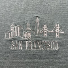 Vintage San Francisco T-Shirt Mens XL Green Striped City Bridge Bay Area 90s