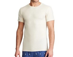 3 PACK POLO RALPH LAUREN STRETCH SLIM FIT COTTON GRAY BEIGE CREW NECK T SHIRTS