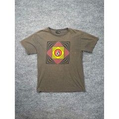 Volcom Mens Graphic T-Shirt Large Geometric Stone Logo Skate Surf Tee