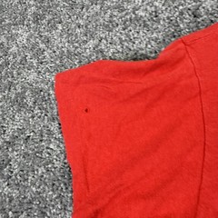 Vintage Stedman Shirt Mens Large Red Blank Distressed Tee USA Casual Workwear