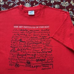 Vintage 90s Art of Chicago Museum Tee Van Gogh Degas Seurat Picasso Rembrandt