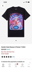 Hazbin Hotel Shirt Lot of 2 Size Large 1 NWT & 1 Used 1 Used See Description