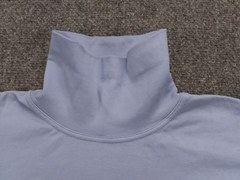 Unbranded T-Shirt Mens Large Blue Turtleneck Long Sleeve Cotton Polyamide
