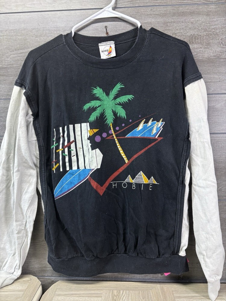 Vintage Signed Eddy Y Hobie Two Tone Surfer Abstract Size Large California Art