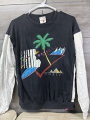 Vintage Signed Eddy Y Hobie Two Tone Surfer Abstract Size Large California Art