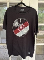 Converse XL Chuck Taylor All Star Record Label Tee Shirt, Black, 100% Cotton