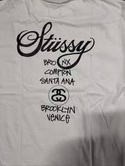 Stussy Shirt World Tour Tee Tshirt White Size XL NWT Double Sided Streetwear