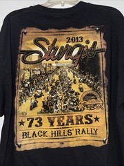Sturgis Hot Leather Black Hills Rally 2013 XL Harley T Shirt Black Eagle