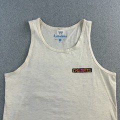 Chubbies Tank Top Shirt Mens Small Beige Surf Graphic Sleeveless Windsurf Retro