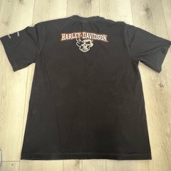 Harley-Davidson Men’s Medium Black Skull Graphic T-Shirt Embroidered Logo
