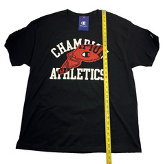 New CHAMPION Men’s XL Black Classic Heavy Weight Short Sleeve Tee with Logo