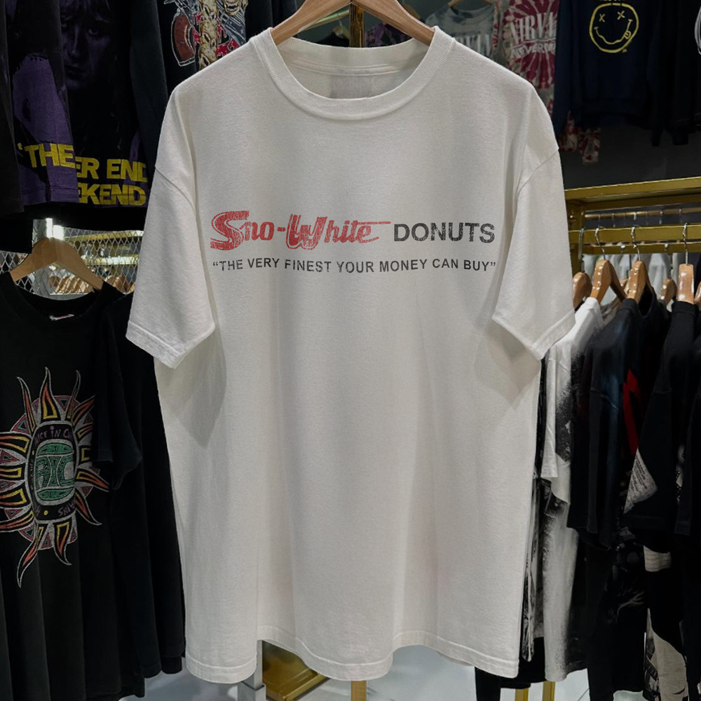 70s Sno- Donuts Washed T-Shirt White L