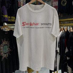 70s Sno- Donuts Washed T-Shirt White L
