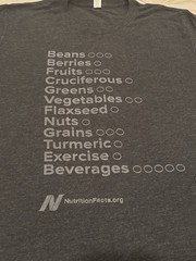 Nutrition Facts Daily Dozen T-Shirt – Dark Gray Heather – Size Medium