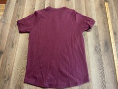 Goodthreads Shirt, Men’s Size Medium, Maroon, Short Sleeve, Quarter Buttons