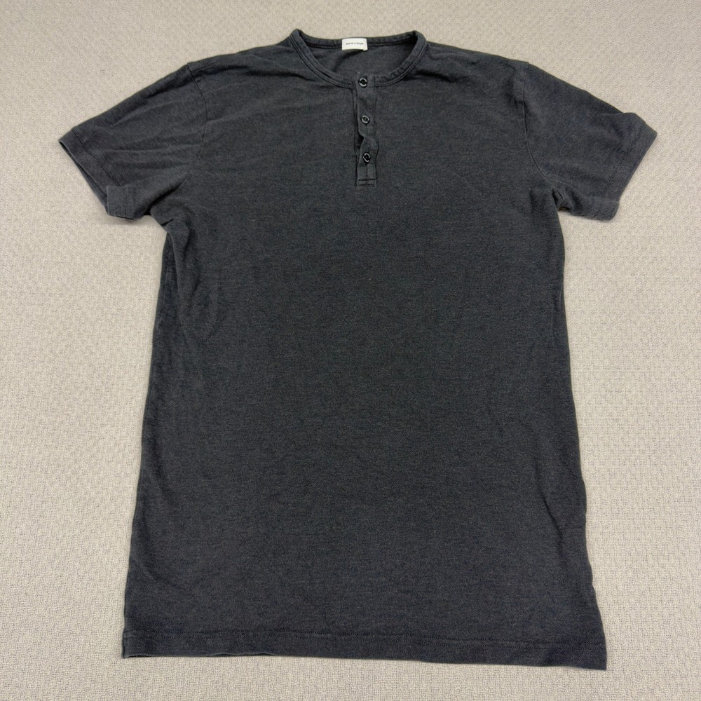 Son of a Tailor Henley Shirt Mens Small Black Supima Cotton Knit Tee Copenhagen