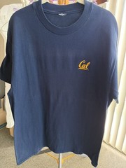 Cal UC Berkeley Navy T-Shirt, Large, XLNT Condition (NOT AVAILABLE ELSEWHERE)