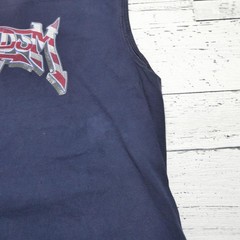 Sonoma Jean Company Shirt Adult XL Blue Sleeveless Freedom USA Flag Graphic
