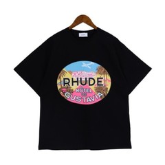 43STYLE RHUDE Men High Quality Leisure Cotton Short Sleeve Polo T-Shirt S-2XL