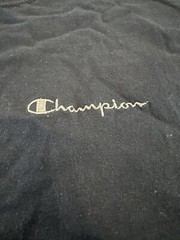 Vintage Champion Blank Spellout T Shirt XL Y2K