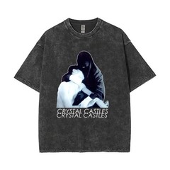 Crystal Castles T-Shirts Graphic Print Washed 100% Cotton Tees