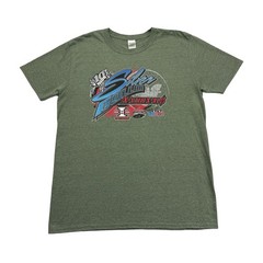 Dirt Track Racing Shirt Mens Large L Green 10th Annual Silver Dollar Nationals