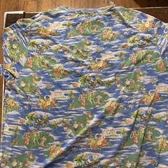 Polo Ralph Lauren All Over Print Hula Girl Hawaiian Shirt Pocket Tee Size Large
