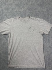 RVCA Shirt Mens M Gray Standard Tee Left Chest Logo Graphic Tee Tagless Casual