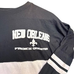 Nola Classic New Orleans Louisiana B & W Long Sleeve T Shirt White Black L