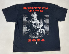 Zach Bryan Quittin Time Tour 2024 Graphic T-shirt Men XL Black Music