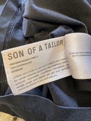 Son Of A Tailor T-Shirt Mens Small Black Supima Cotton Streetwear Slim Tee Y2K
