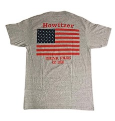 Howitzer T Shirt Men’s Sz. M Chest 19in Length 29in Drink Free Or Die NWOT