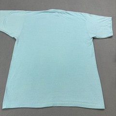 Vintage 80s Jesus Church T Shirt Size XL (Fits Smaller) Blue