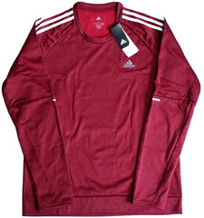 Adidas Men’s Sweatshirt Pullover Shirt Large Red Athletic Reflective Climawarm
