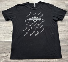 Disney Kingdom Hearts Shirt Adult 2XL Keys Graphic Black Game Tee Square Enix
