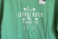 Unisex Denim & Flower Leprechaun St Patrick’s Day Shirt Long Sleeve MEDIUM Green