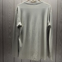 Men’s XL Tattoo Appliqué Logo Long Sleeve Ribbed Shirt Tan USA MADE