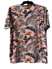 Free Planet Mens Medium T Shirt Short Sleeve Multi-Color Hawaiian Travel Summer