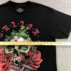 sullen art collective T shirt mens L black skull roses david kokot