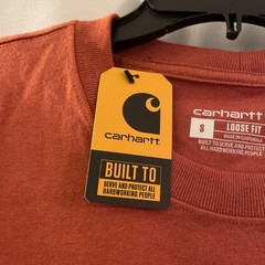 Carhartt Men’s Loose Fit Short Sleeve Pocket T-Shirt Rust Heather K87 Size S NWT