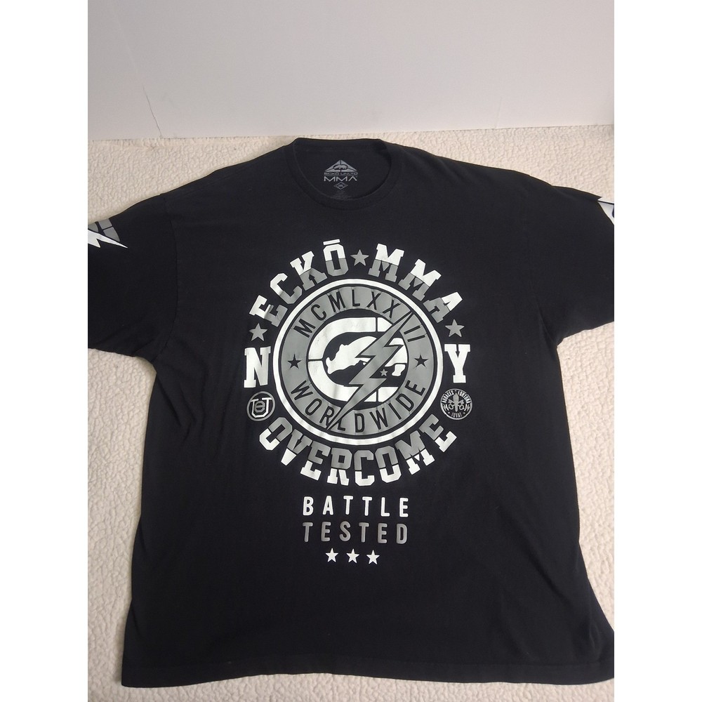 Ecko Unltd MMA Overcome Battle Tested Graphic T-Shirt Black Mens 3XL Rhino Logo