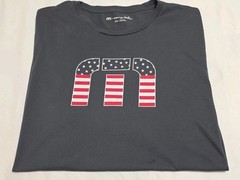 Travis Mathews Patriotic Star Bright USA Charcoal Athleisure Tshirt 2X