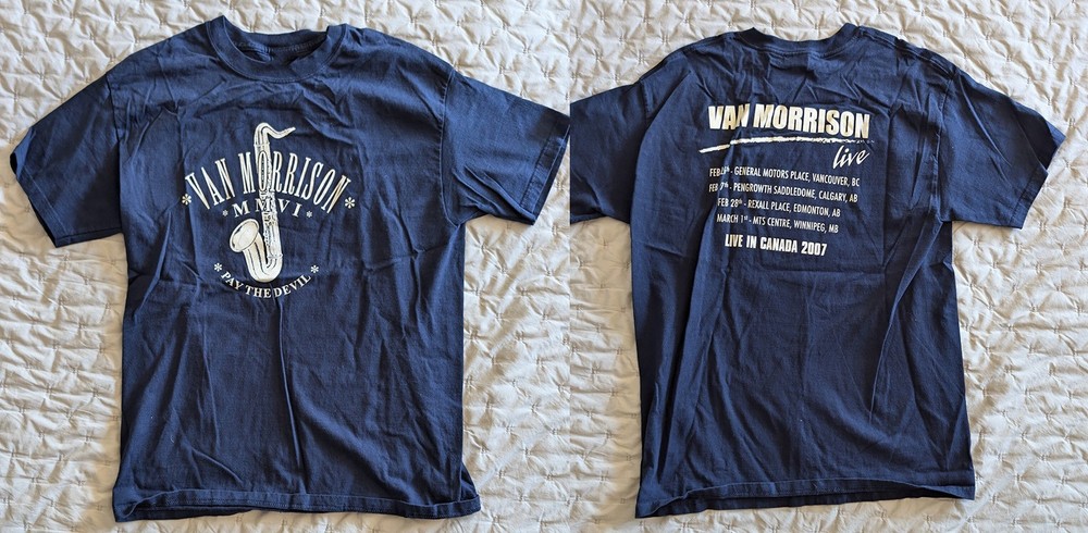 2 Sides Van Morrison 2007 Canadian Tour Shirt S-5XL Black Unisex 1V1172