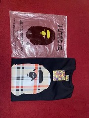 A Bathing Ape BAPE Ape Head Graphic Tee Black Men’s L Cotton Crew Neck