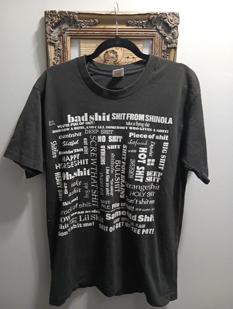 Vtg Fashion Victim F Everything Political Sarcasm Humor 90’s USA T-shirt Large