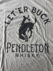 Pendleton Whisky Let’er Buck T Shirt Adult XL Rodeo Cowboy NEW